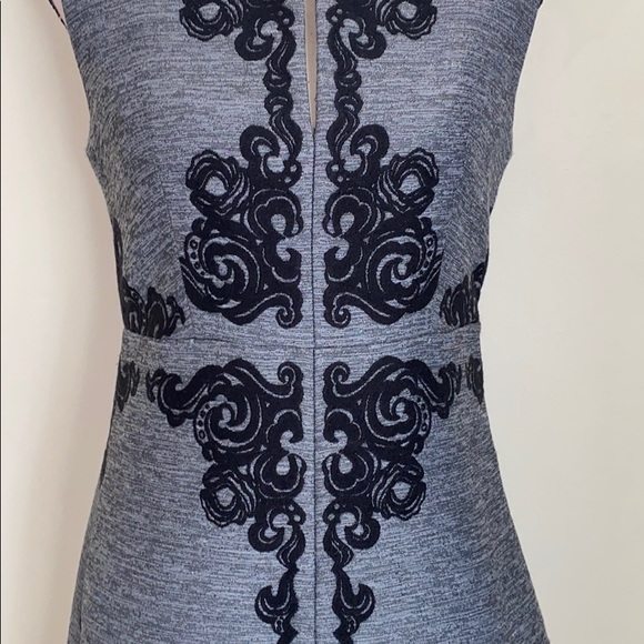 Diane von Furstenberg Yvette Black Gray Dress Sz 8 - Picture 4 of 15